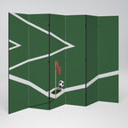 FOOTBALL ACTION Decorative 6-Panel Room Divider