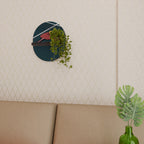 PING- PONG GAME Prateleira Oval Decorativa em Acabamento Preto