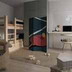 PING- PONG GAME Biombo Decorativo de 3 Painéis