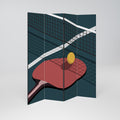 PING- PONG GAME Biombo Decorativo de 4 Painéis