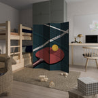 PING- PONG GAME Biombo Decorativo de 4 Painéis