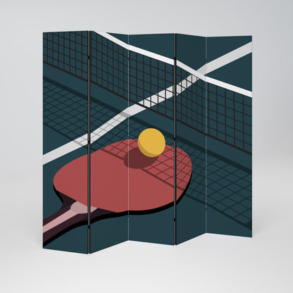 PING- PONG GAME Biombo de 5 Painéis
