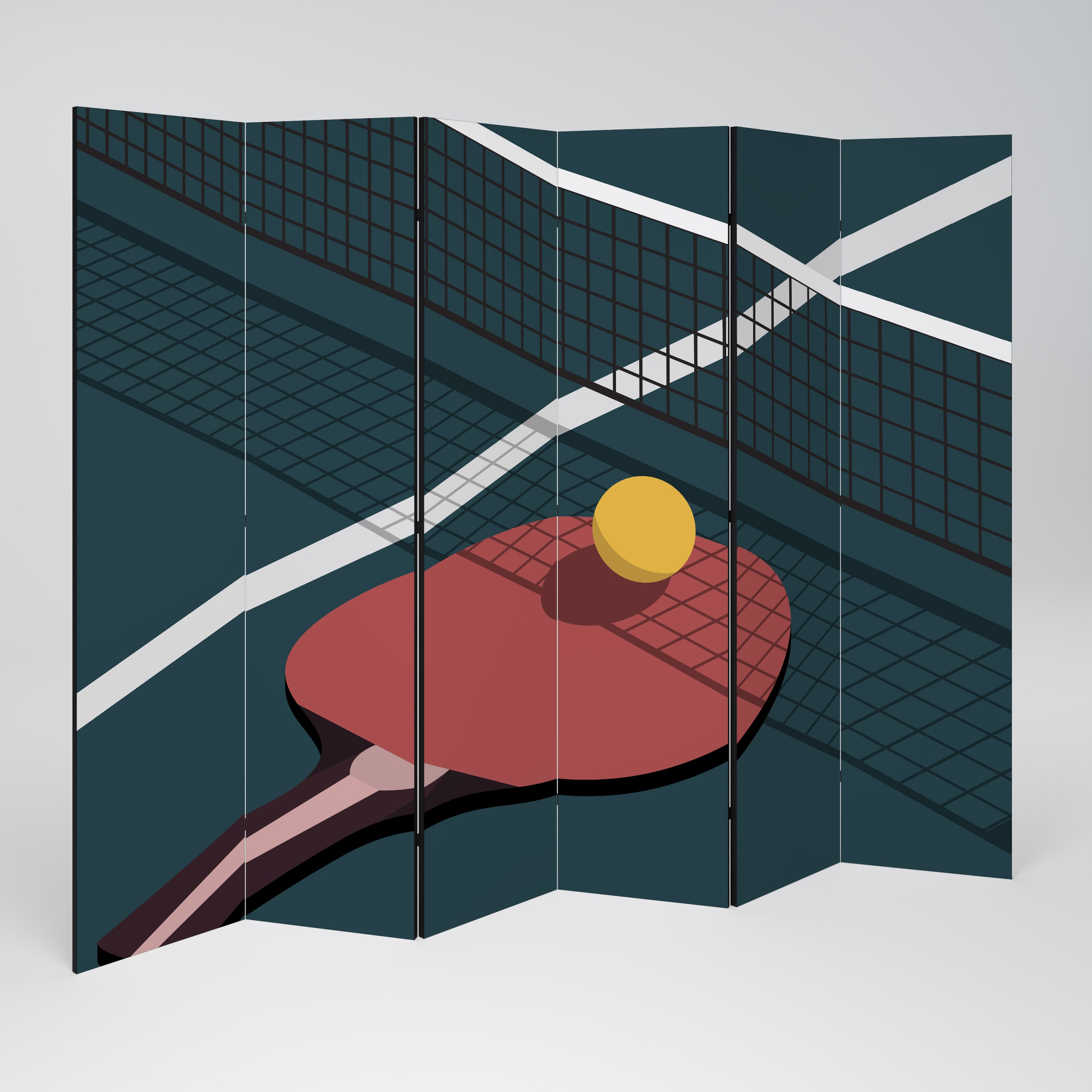 PING- PONG GAME Biombo de 6 Painéis