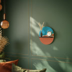 VOLLEYBALL TIME Prateleira Oval Decorativa em Acabamento Preto