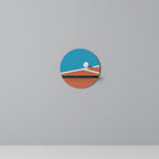 VOLLEYBALL TIME Prateleira Redonda Decorativa em Acabamento Preto