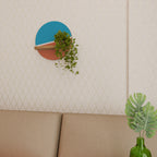 VOLLEYBALL TIME Prateleira Redonda Decorativa em Efeito Carvalho