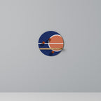 BASKETBALL CHALLENGE Prateleira Redonda Decorativa em Efeito Carvalho