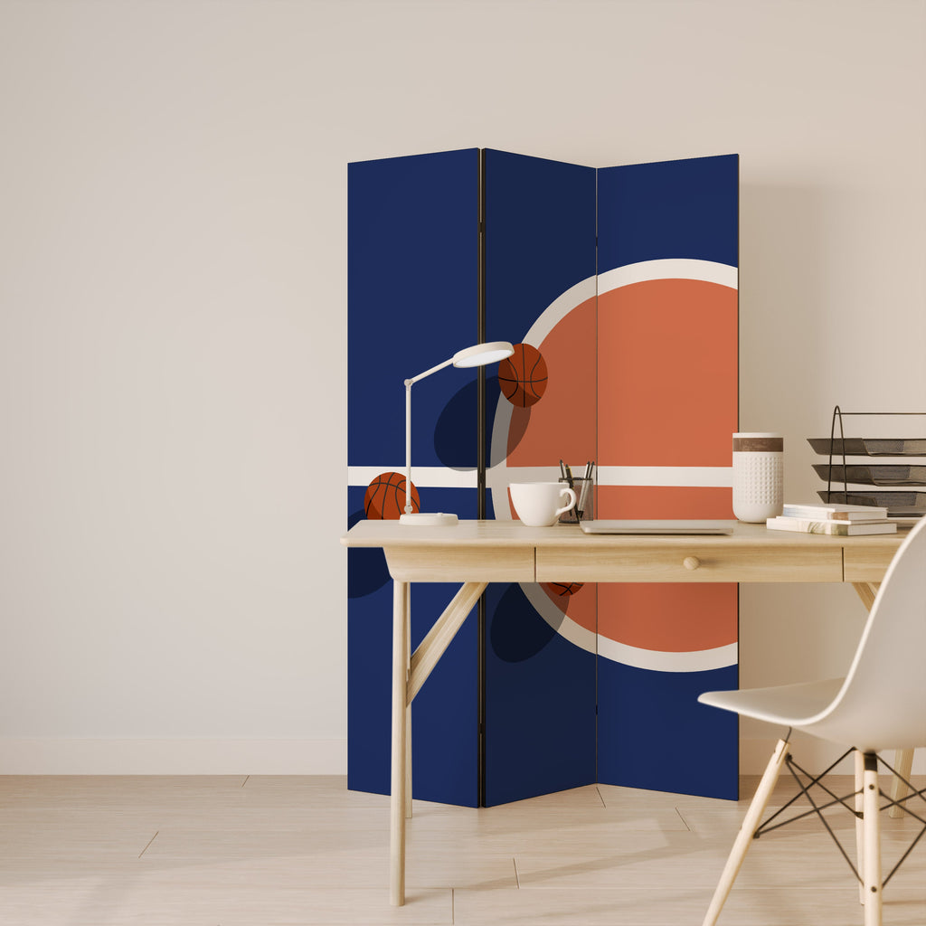 BASKETBALL CHALLENGE Biombo Decorativo de 3 Painéis