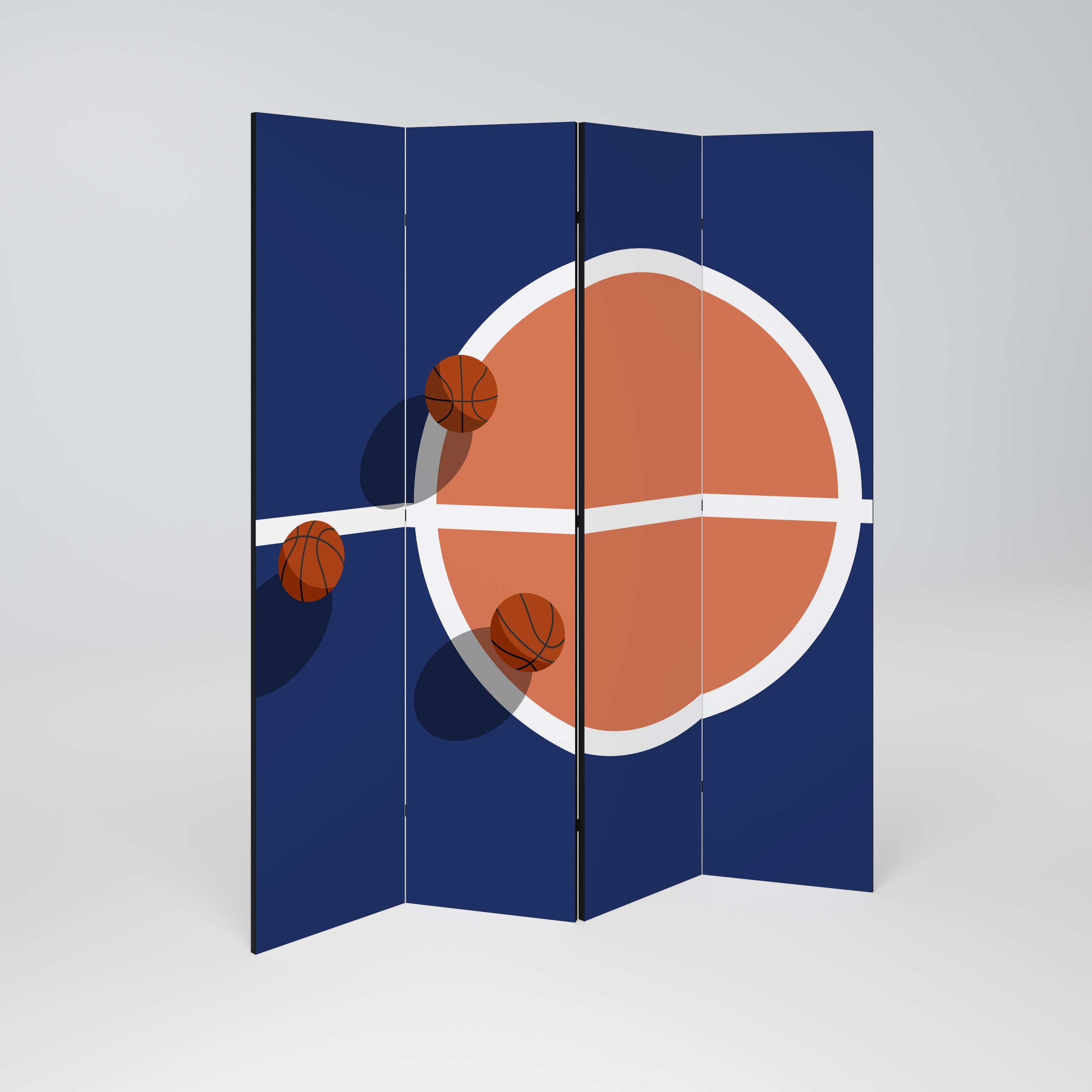 BASKETBALL CHALLENGE Biombo Decorativo de 4 Painéis
