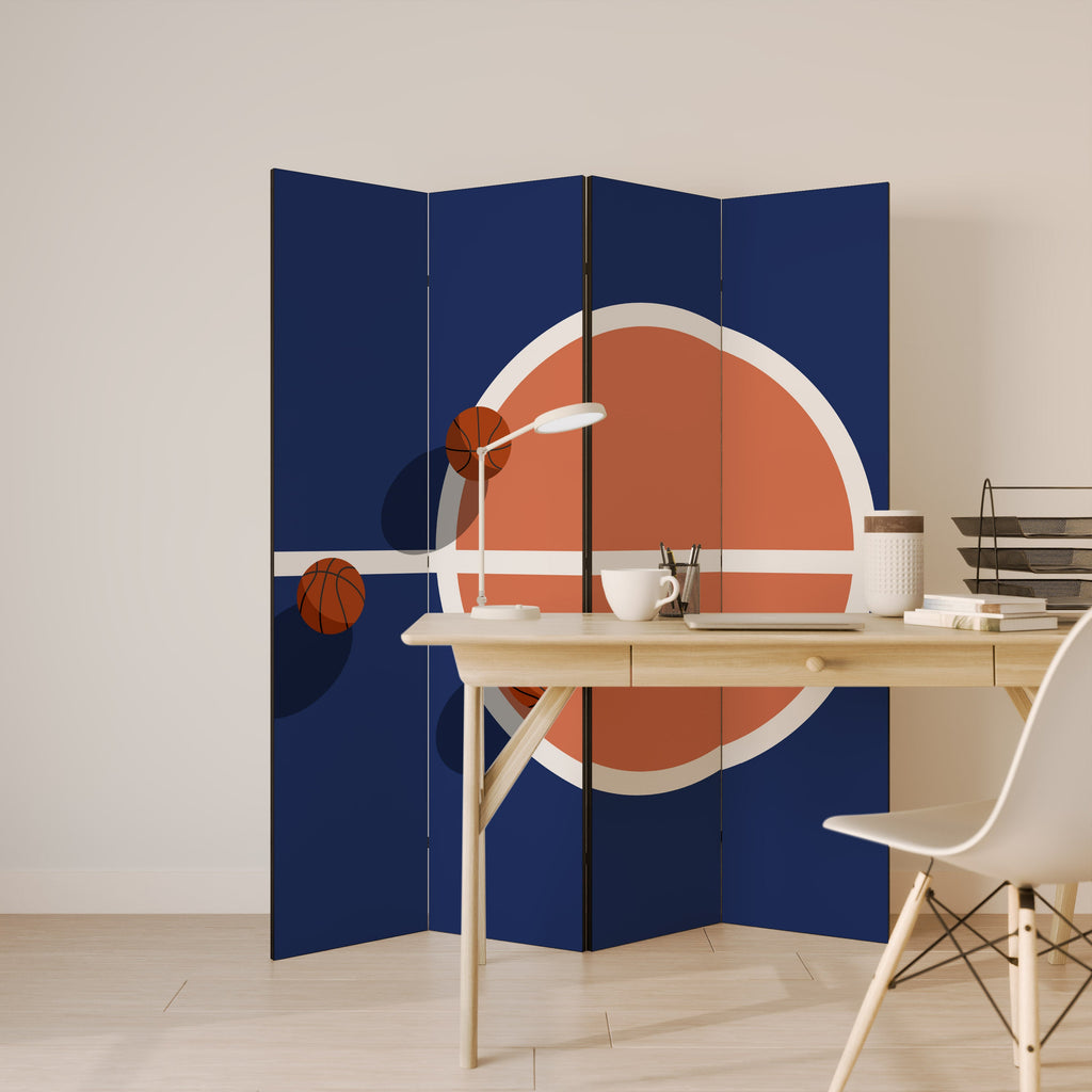 BASKETBALL CHALLENGE Biombo Decorativo de 4 Painéis