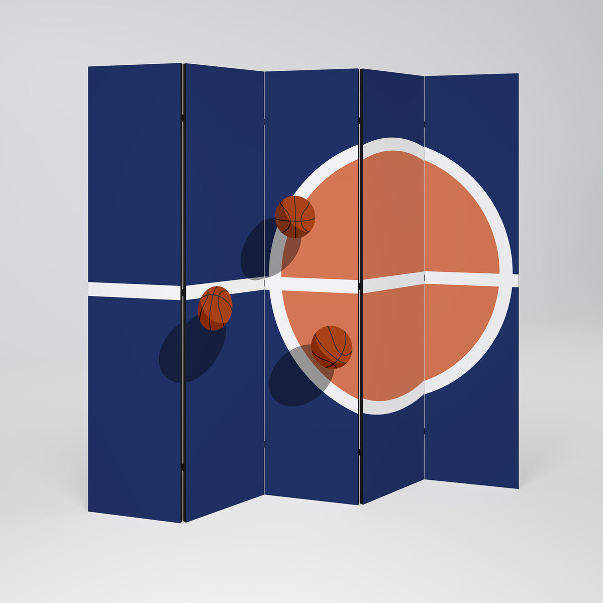 BASKETBALL CHALLENGE Biombo de 5 Painéis
