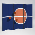 BASKETBALL CHALLENGE Decorative 6-Panel Room Divider