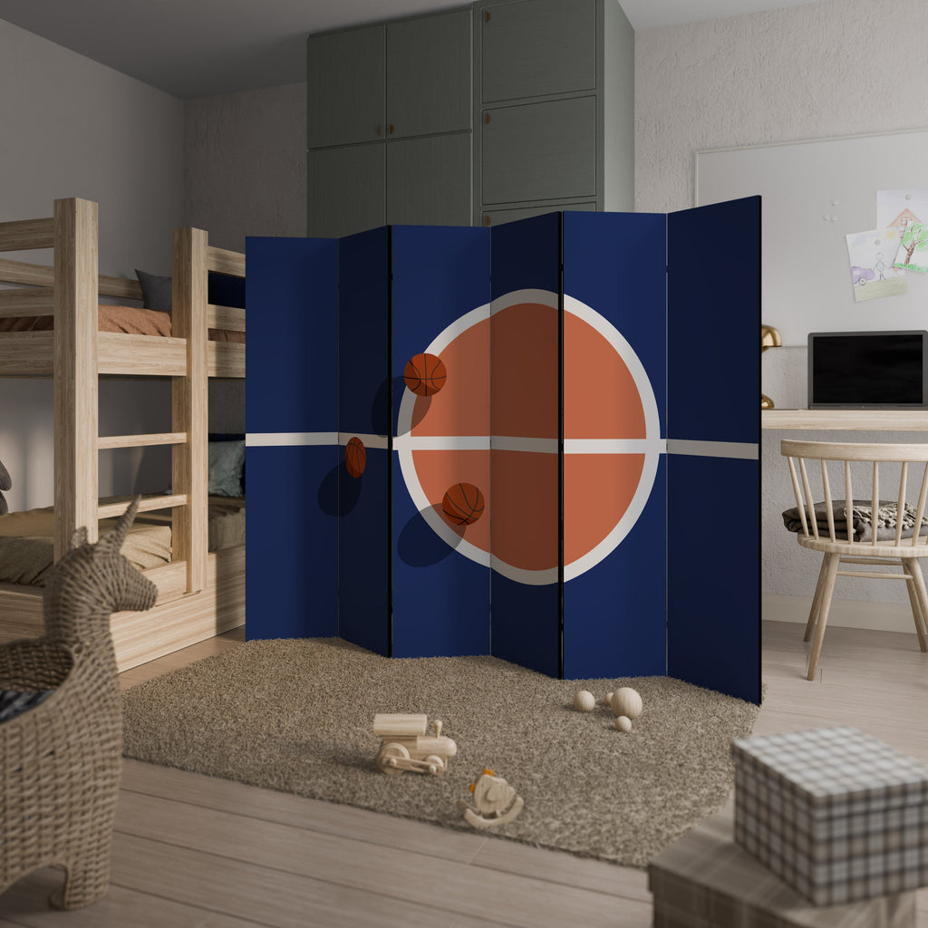 BASKETBALL CHALLENGE Decorative 6-Panel Room Divider