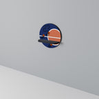 FAMOUS NUMBER 23 Prateleira Redonda Decorativa em Acabamento Preto