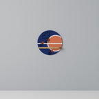 FAMOUS NUMBER 23 Prateleira Redonda Decorativa em Efeito Carvalho