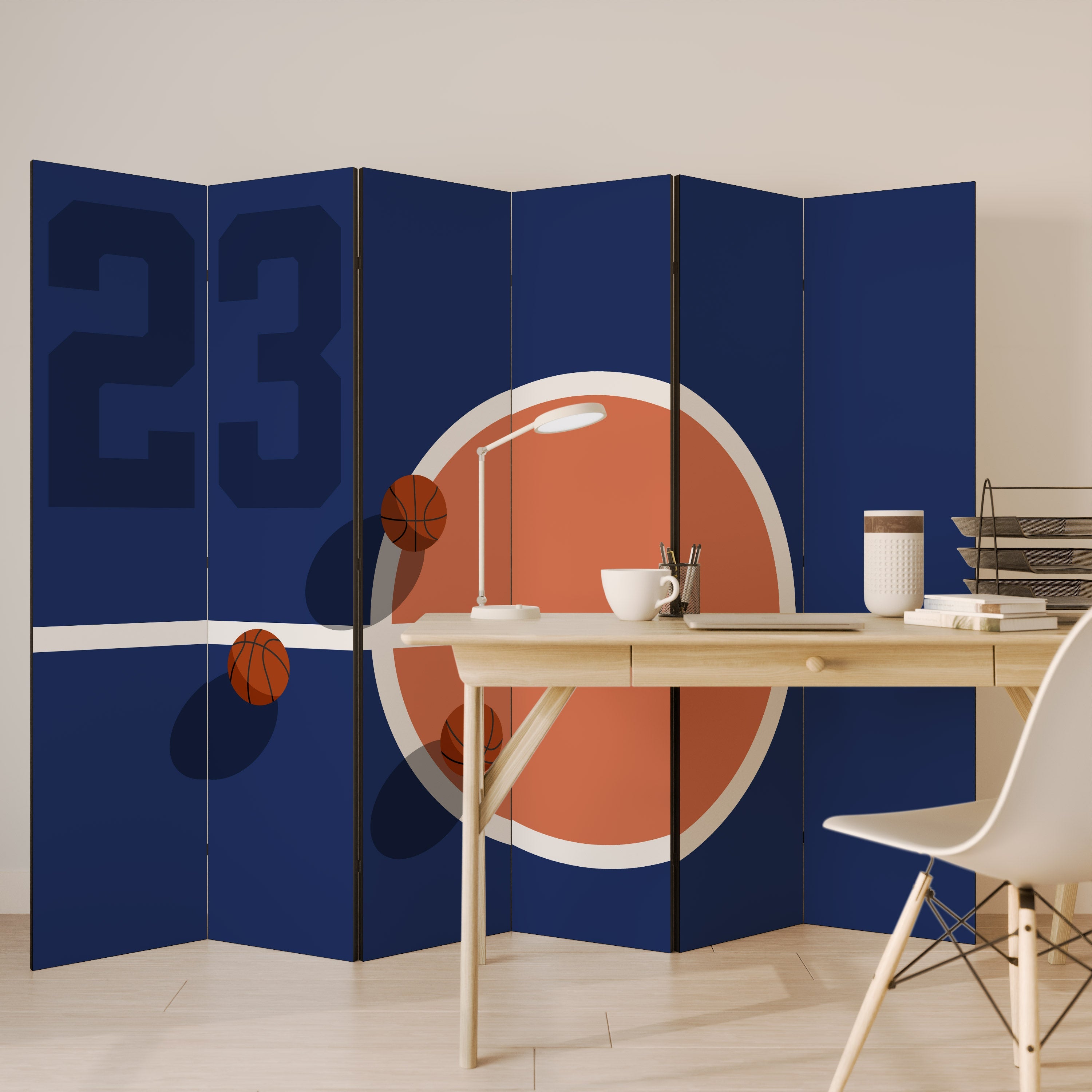 FAMOUS NUMBER 23 Decorative 6-Panel Room Divider