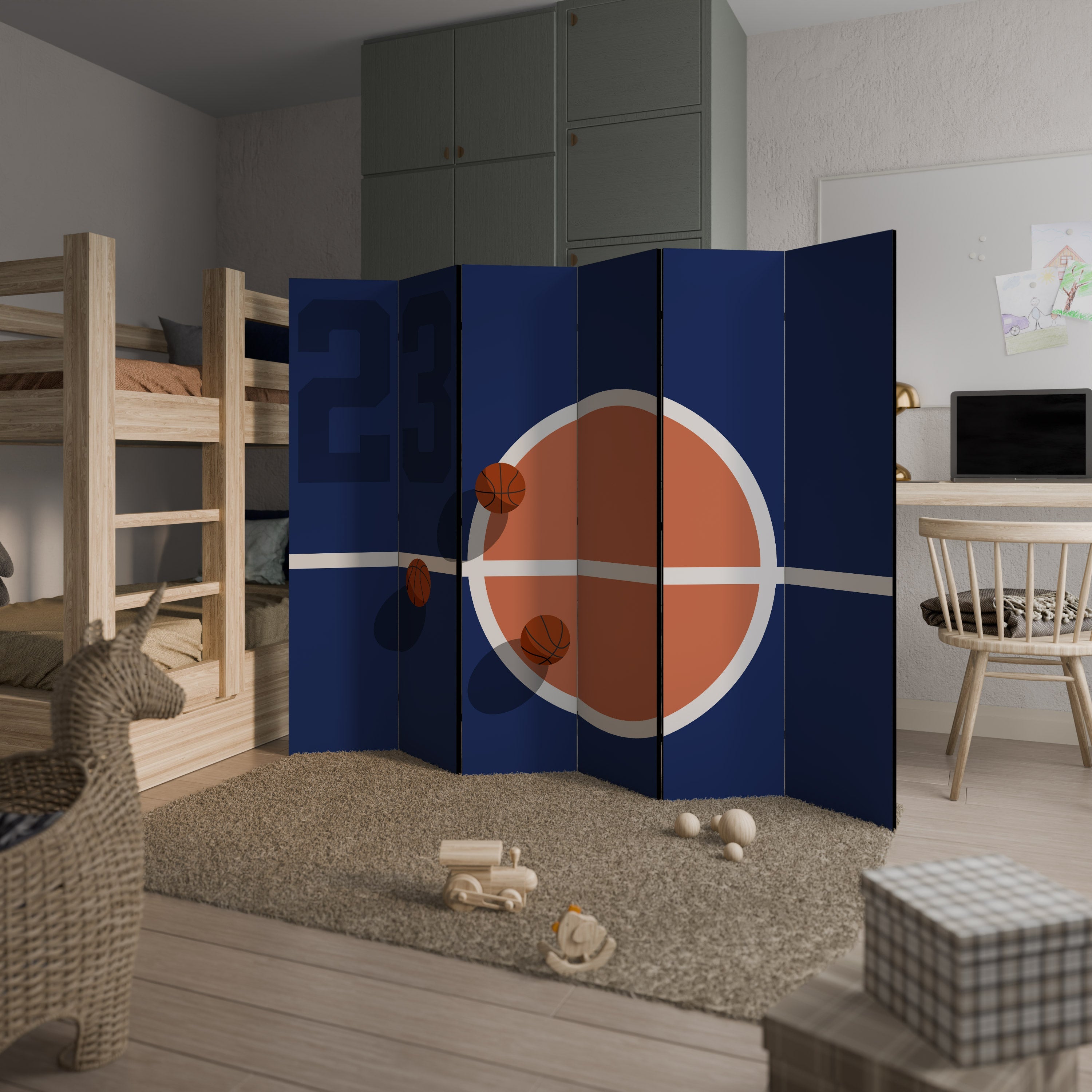 FAMOUS NUMBER 23 Decorative 6-Panel Room Divider