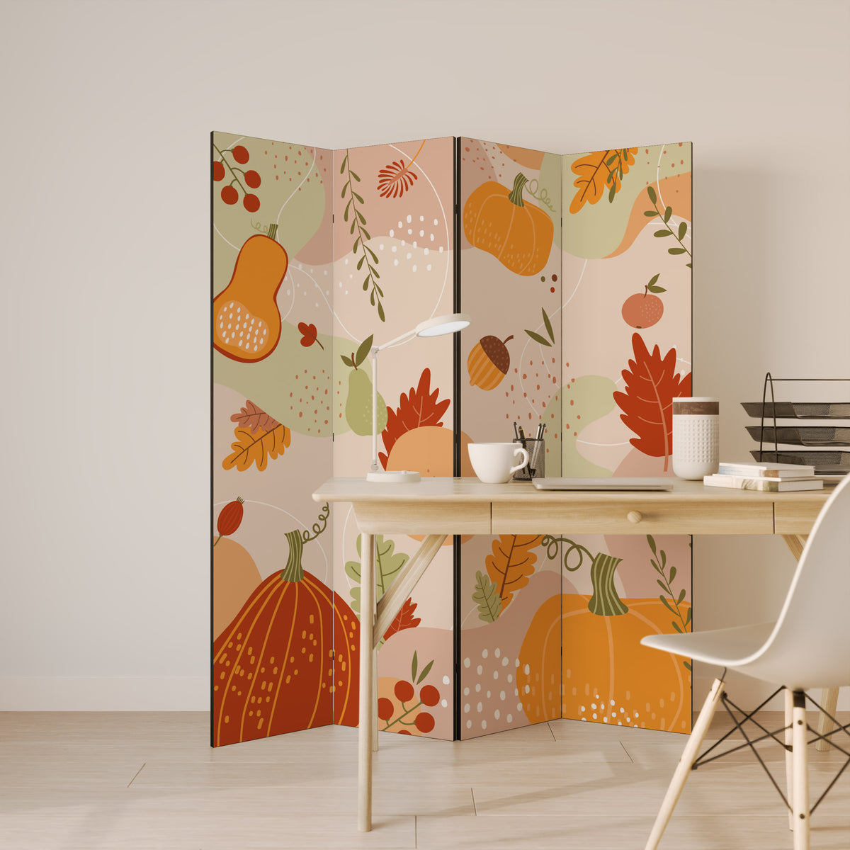 HELLO AUTUMN 4-Panel Room Divider