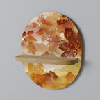 TRACES OF AUTUMN Prateleira Oval Decorativa em Efeito Carvalho