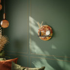 TRACES OF AUTUMN Prateleira Redonda Decorativa em Acabamento Preto