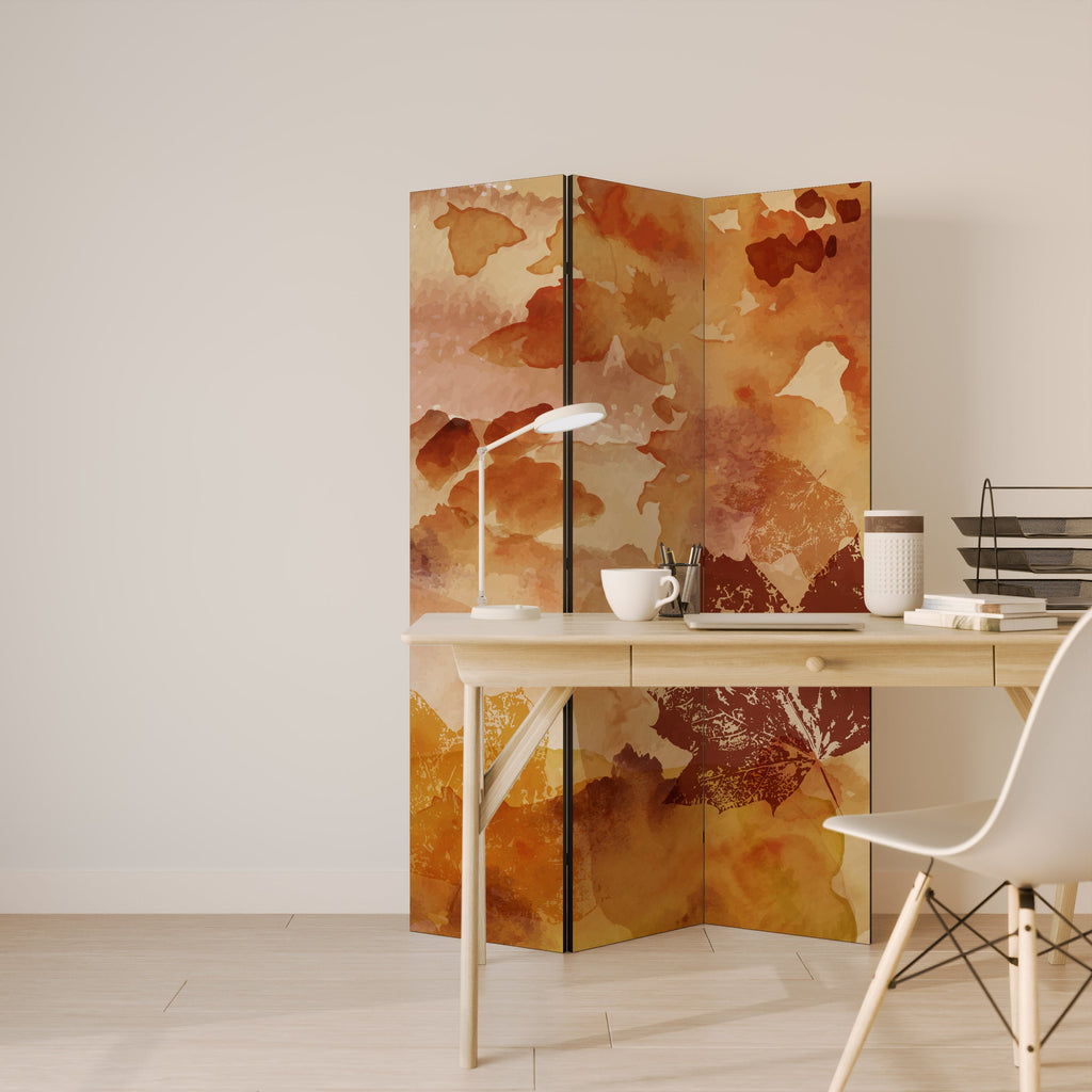 TRACES OF AUTUMN Decorative 3-Panel Room Divider