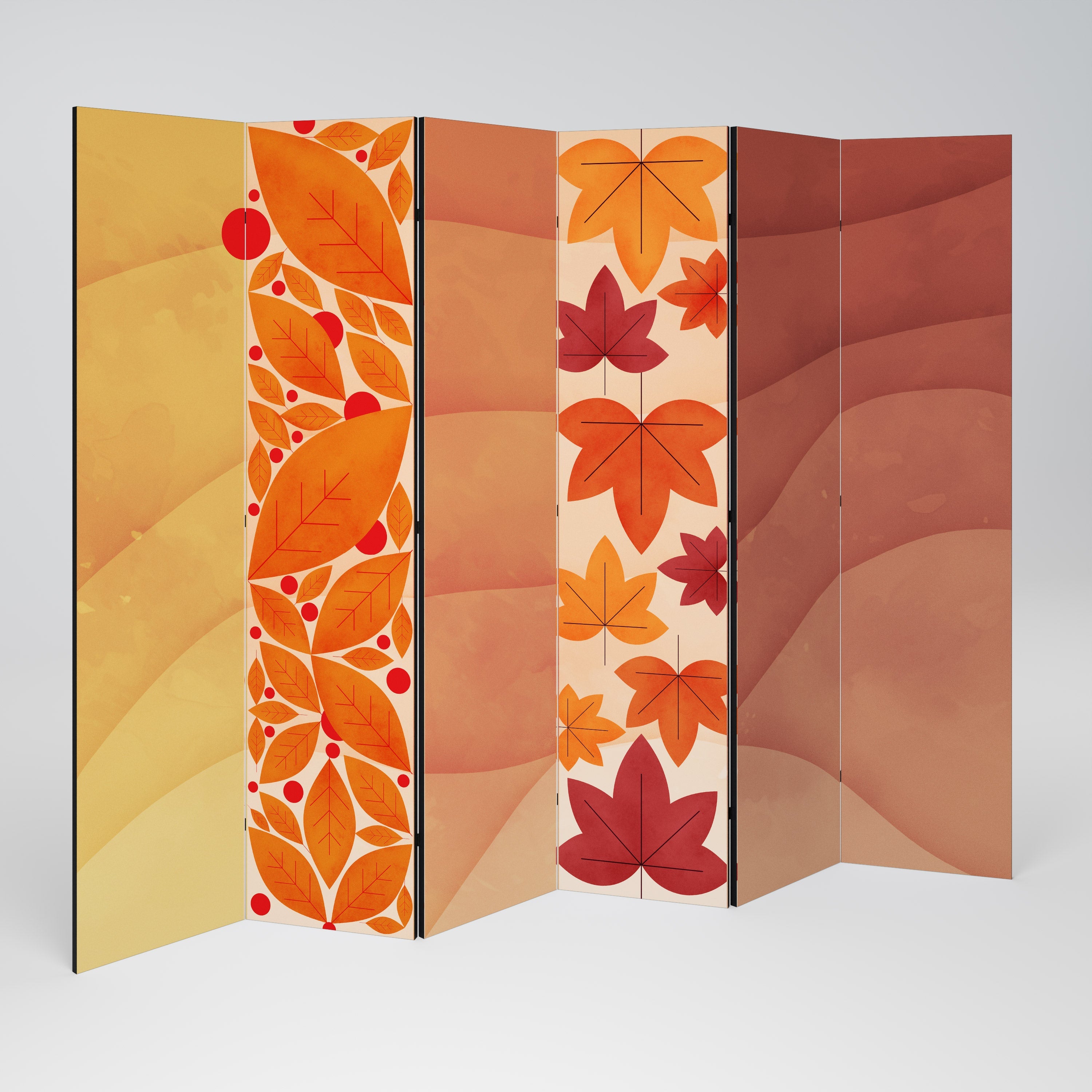 VIBRANT FALL FOLIAGE Biombo Decorativo de 6 Painéis