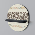 FOLIAGE ROWS Prateleira Oval Decorativa em Acabamento Preto