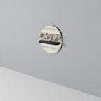 FOLIAGE ROWS Prateleira Oval Decorativa em Acabamento Preto