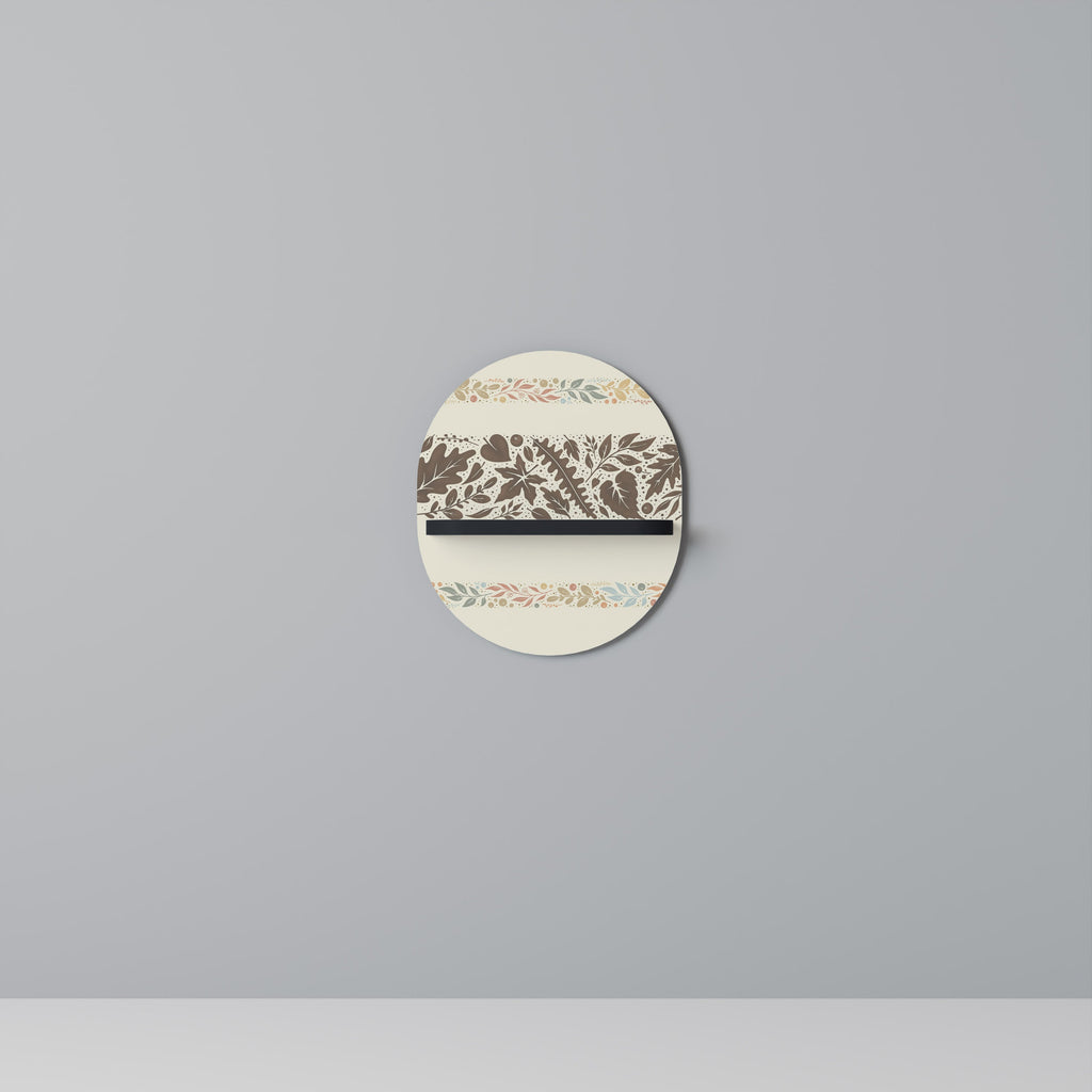 FOLIAGE ROWS Prateleira Oval Decorativa em Acabamento Preto