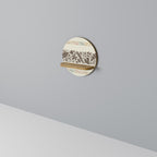 FOLIAGE ROWS Prateleira Redonda Decorativa em Efeito Carvalho