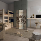 FOLIAGE ROWS Biombo Decorativo de 3 Painéis