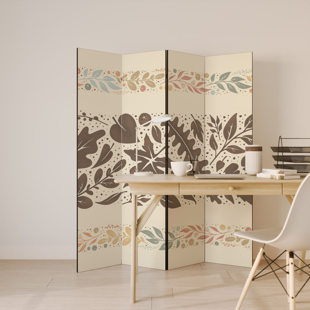 FOLIAGE ROWS Biombo Decorativo de 4 Painéis