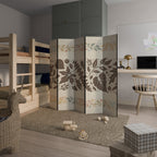 FOLIAGE ROWS Biombo Decorativo de 5 Painéis