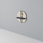 FOLIAGE TALES Prateleira Oval Decorativa em Acabamento Preto