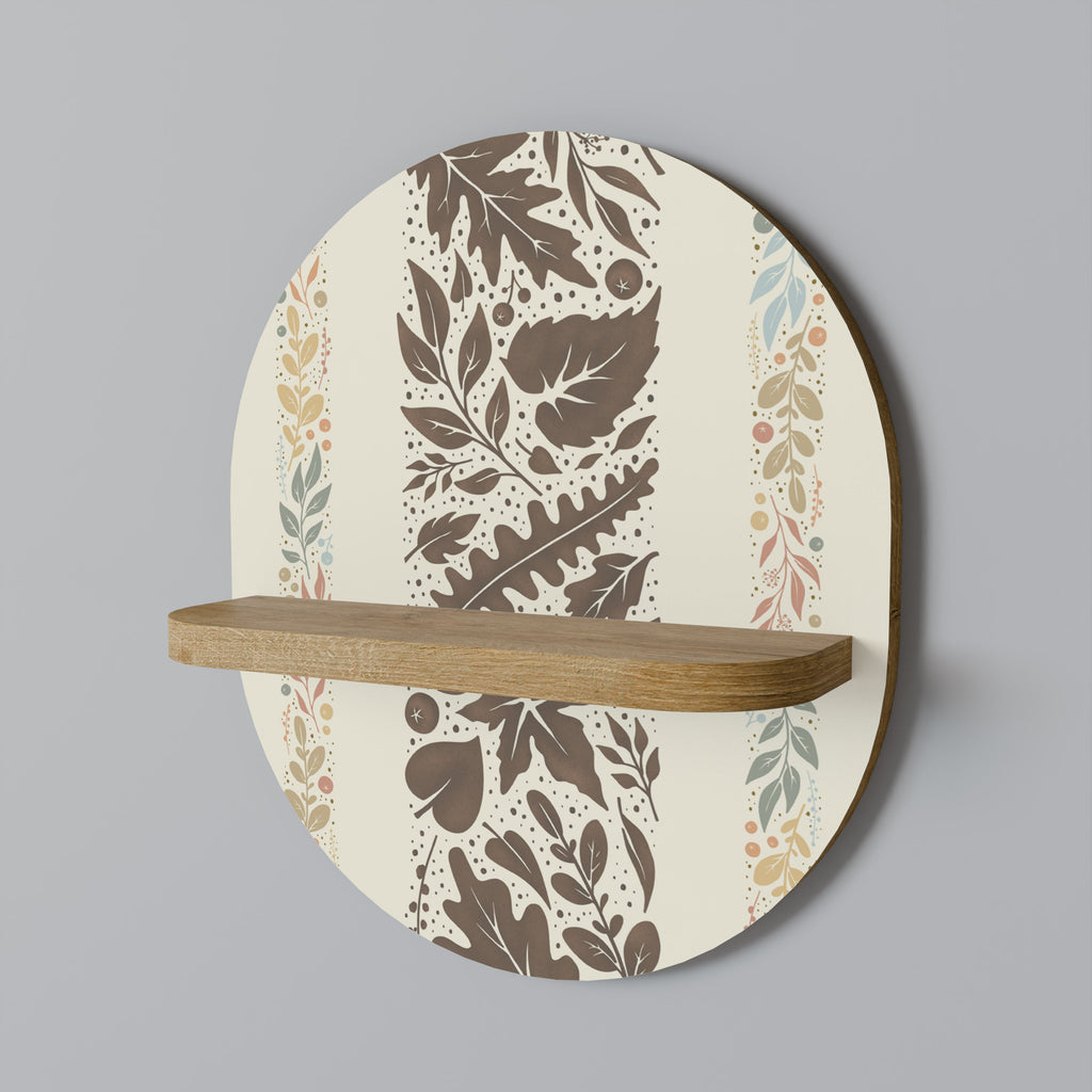 FOLIAGE TALES Prateleira Oval Decorativa em Efeito Carvalho