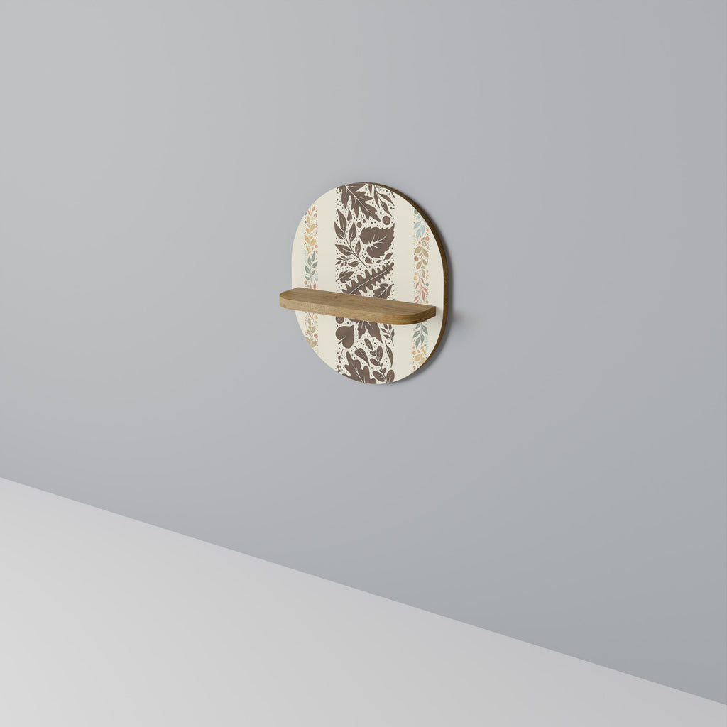 FOLIAGE TALES Prateleira Oval Decorativa em Efeito Carvalho