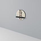 FOLIAGE TALES Prateleira Redonda Decorativa em Acabamento Preto