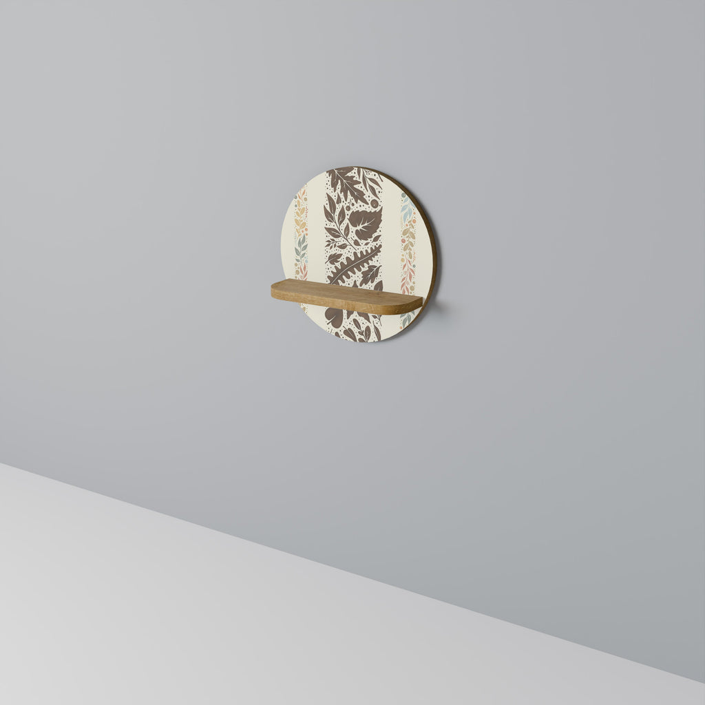 FOLIAGE TALES Prateleira Redonda Decorativa em Efeito Carvalho