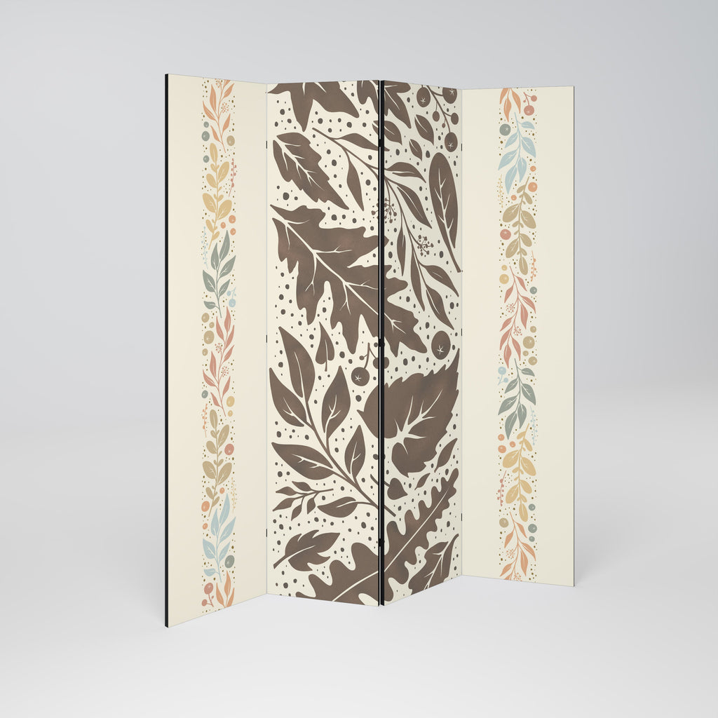 FOLIAGE TALES Biombo Decorativo de 4 Painéis