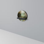 SUNLIT STILLNESS Round Art Shelf In Black Finish