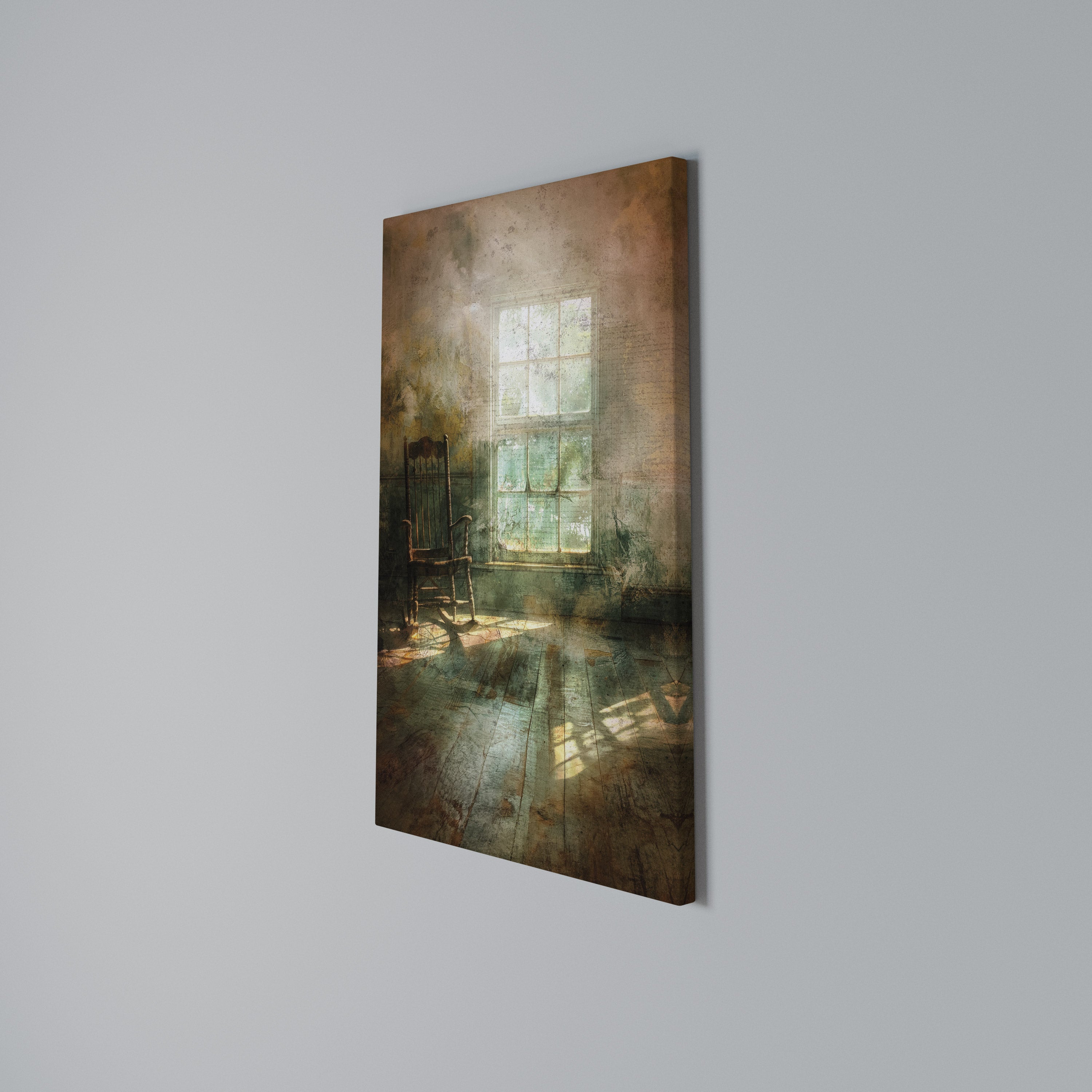 SUNLIT STILLNESS Quadro em tela vertical
