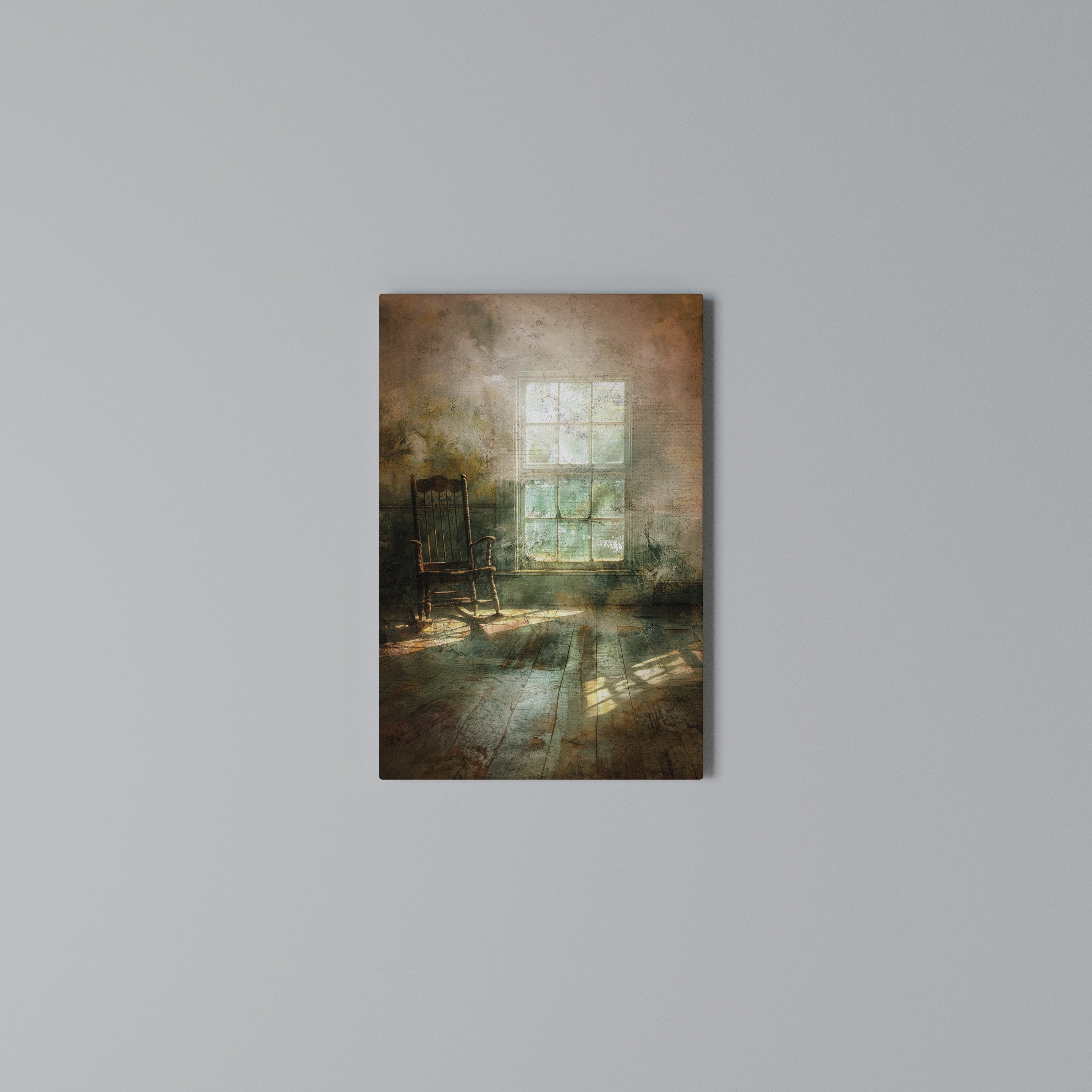 SUNLIT STILLNESS Quadro em tela vertical