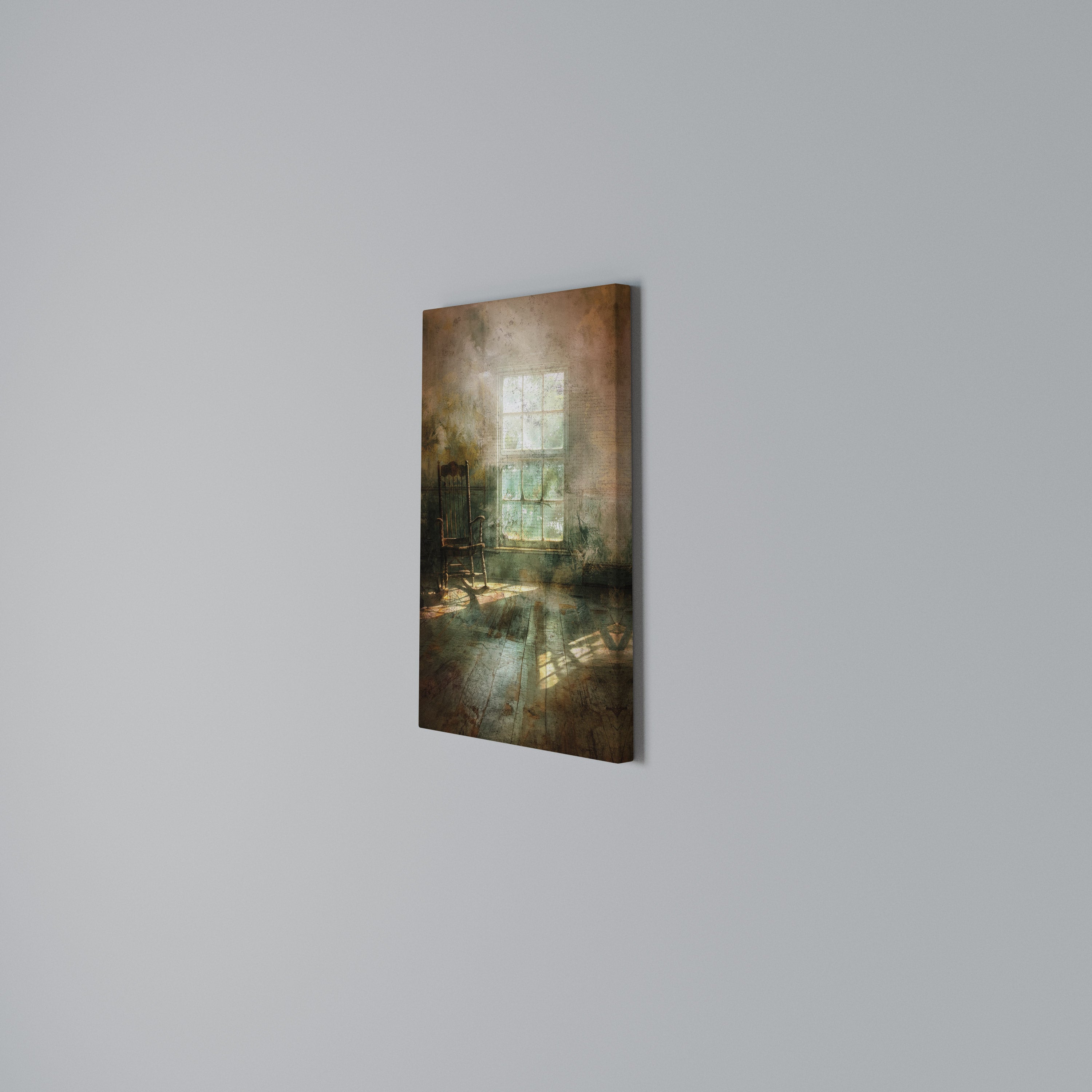 SUNLIT STILLNESS Quadro em tela vertical