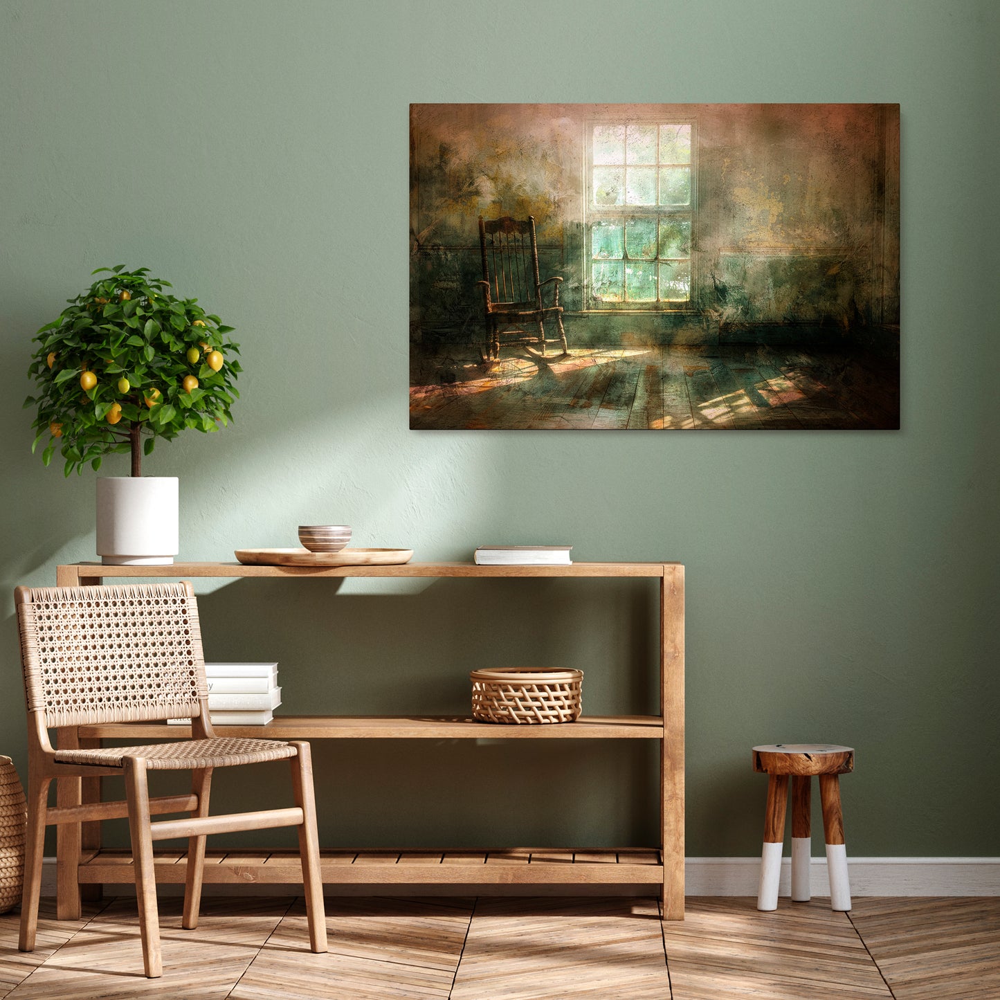 SUNLIT STILLNESS Horizontal Canvas Print