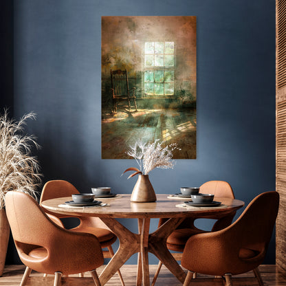 SUNLIT STILLNESS Vertical Canvas Print