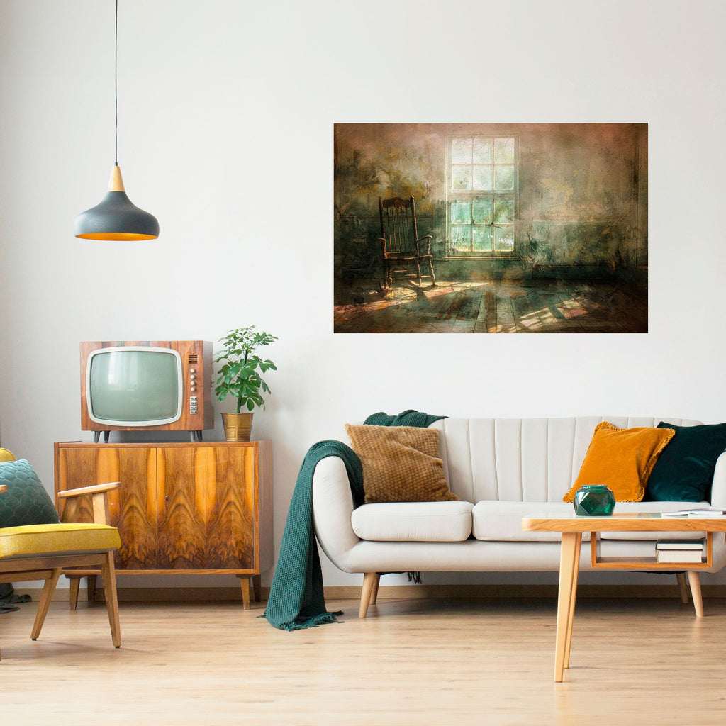 SUNLIT STILLNESS Peel and Stick Horizontal Poster