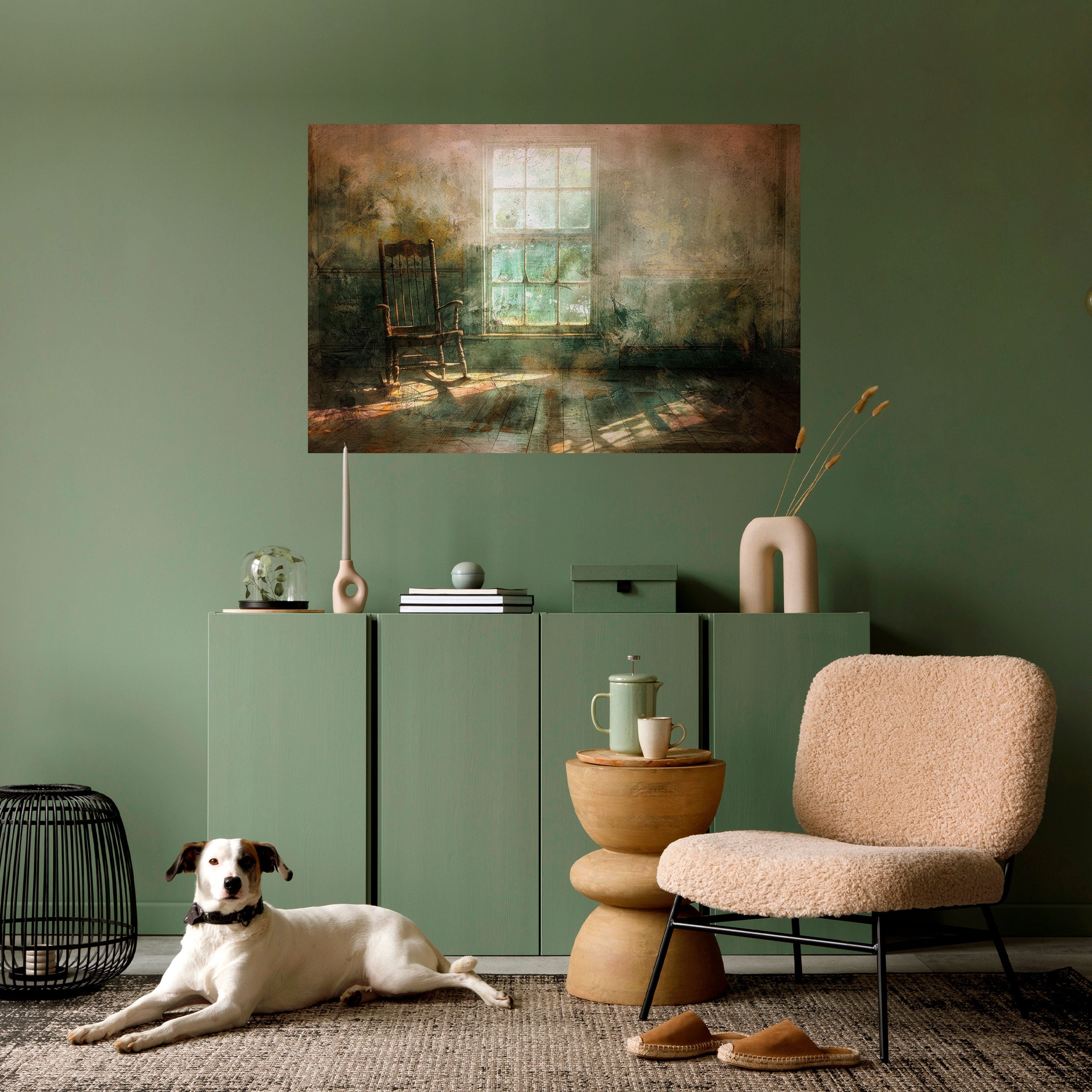 SUNLIT STILLNESS Peel and Stick Horizontal Poster