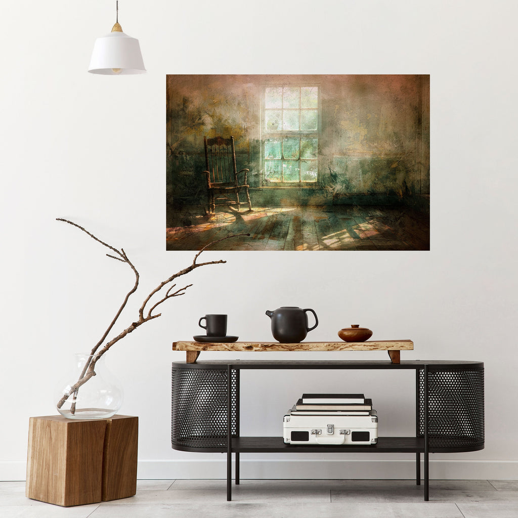 SUNLIT STILLNESS Peel and Stick Horizontal Poster