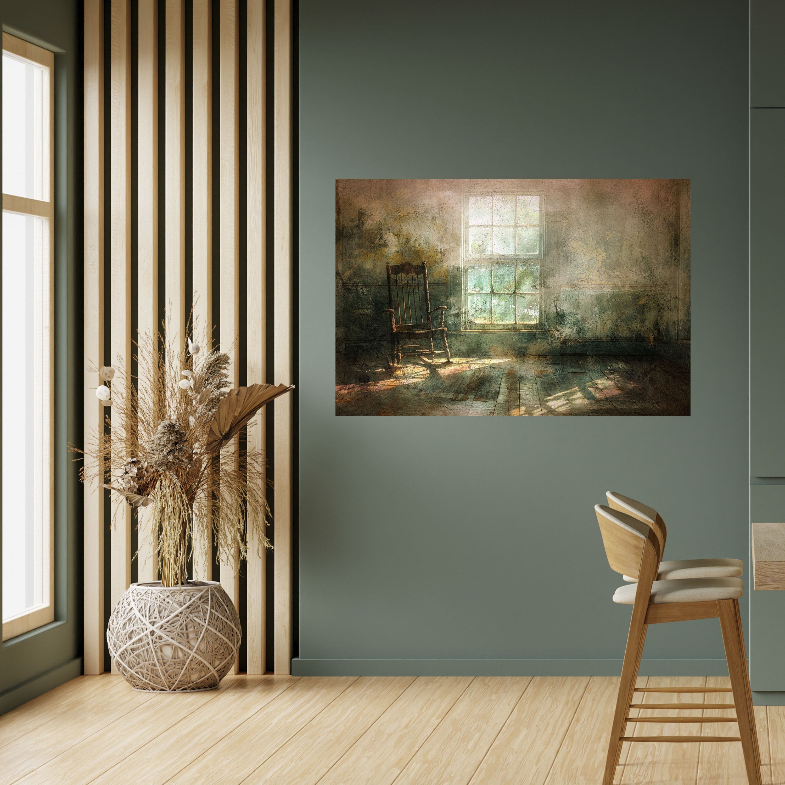 SUNLIT STILLNESS Peel and Stick Horizontal Poster