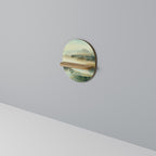 MORNING BY THE LAKE Prateleira Oval Decorativa em Efeito Carvalho